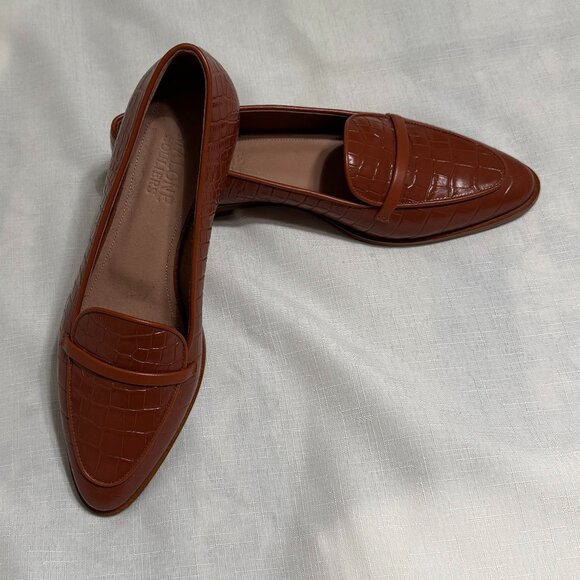 Malone Soulier Barry Croco Slip-On Loafers - Picture 1 of 6
